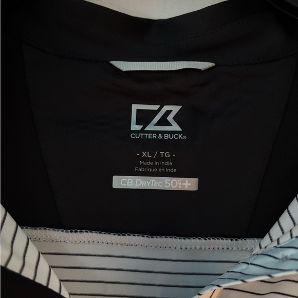 Cutter & Buck Women’s Black and White Striped XL Sleeveless Golf Top - Picture 2 of 6